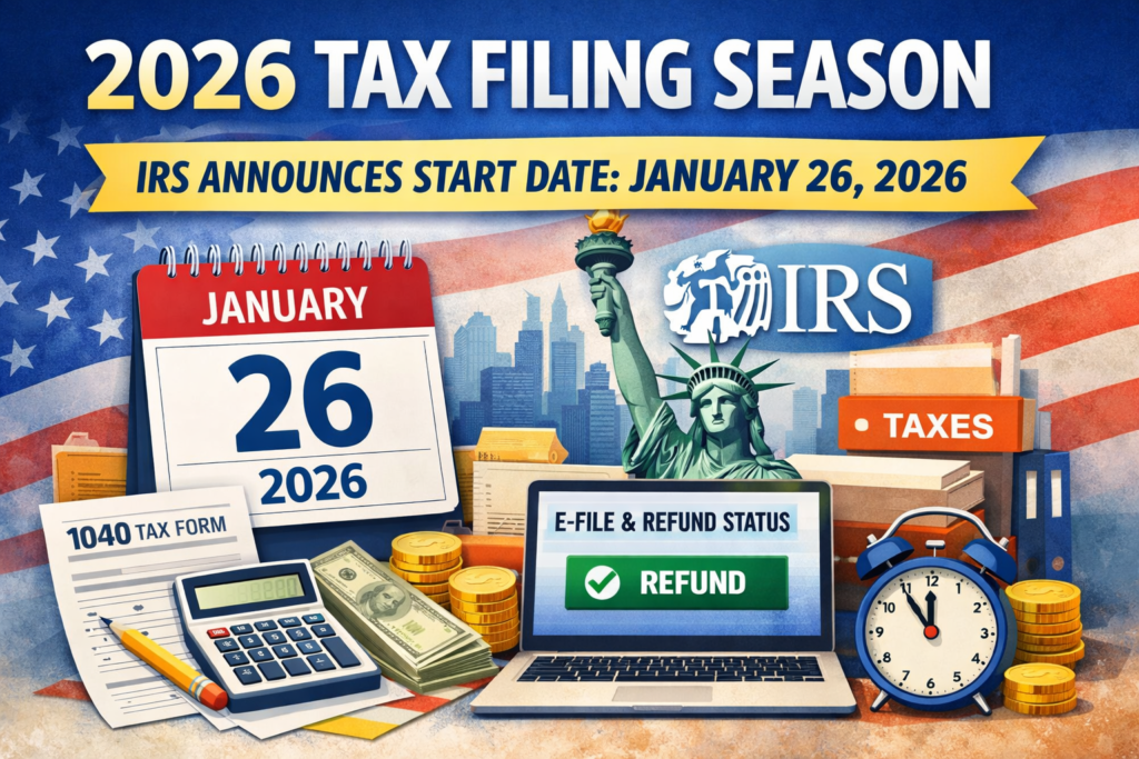 Image of 2026 tax filing season announcement